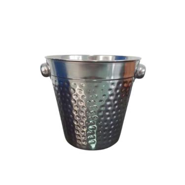Imagem de Balde de Gelo Pequeno Martelado Inox 1L Bar e Restaurante
