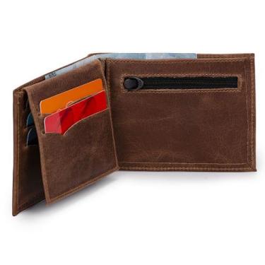 Imagem de Carteira Luxo Grande Couro P/moedas/cnh/rg/cédulas/5cartões - ELLO GRI