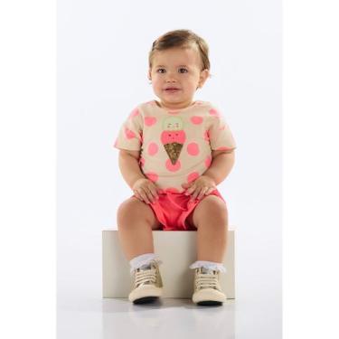 Imagem de Conjunto Blusa e Short Bebê Menina Quimby, Rosa, G