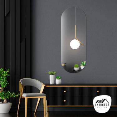 Imagem de Espelho Multiuso Lapidado Pendurador 130X50Cm Oblongo