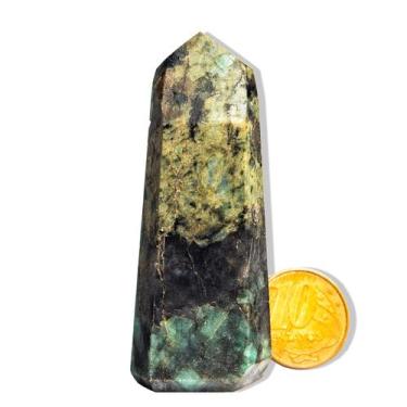 Imagem de Ponta Esmeralda Verde Pedra Natural 6 a 7cm 50 a 100g Tipo C - Cristai