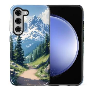 Imagem de Yesad Capa para Samsung Galaxy S23 Plus, capa híbrida de 2 camadas, à prova de choque, proteção de nível militar, durável, antiarranhões, capa para celular para mulher, homem, menino, menina, paisagem