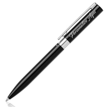Imagem de Caneta Crown Personalizada Esferográfica Tókio Gravação Nome Logo Original Sofisticada Elegante (Preto)