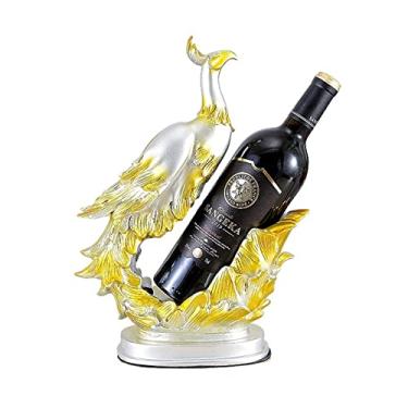 Imagem de GRFIT Ganchos de pesca Estátua de rack de vinho Phoenix, decoração de artesanato sala de estar TV armário de vinho decoração de casa europeia anzóis, 37 x 27 x 14 cm