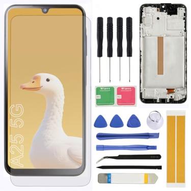Imagem de Substituição de tela para Samsung Galaxy A25 5G A256E A256W A256U A256V 16.5 cm Display LCD Touch Screen Digitalizador com moldura de ferramentas de reparo
