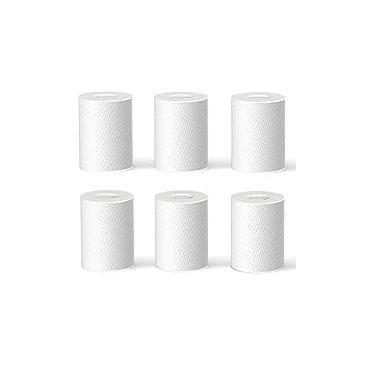 Imagem de 6 filtros de torneira - filtro forte para melhorar a qualidade da água - alternativas de pia de cozinha/pia de banheiro - extensor de torneira de algodão PP (cartucho de filtro)