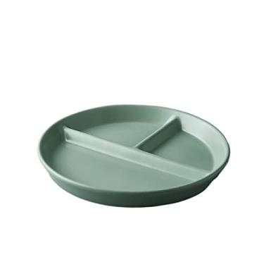 Imagem de Prato de serviço prato de jantar dividido prato de café da manhã louça de cerâmica infantil pratos domésticos (cor: B)