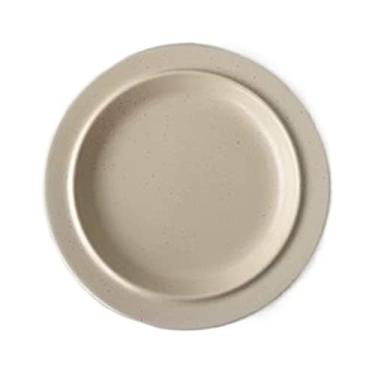 Imagem de Prato de serviço prato de sobremesa simples redondo prato de café da manhã bege prato de salada cozinha restaurante café pratos simples simples