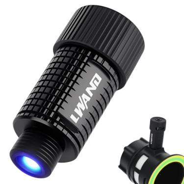 Imagem de Luz de mira recarregável para tiro com arco - 3 níveis de brilho luz azul com adaptadores universais de 6/9/11 mm para caça noturna e flecha
