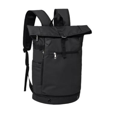 Imagem de predolo Mochila de tênis com rodinhas Mochila casual para o dia a dia Bolsa de tênis estilosa Bolsa de badminton para exercícios, deslocamentos, viagens ao ar, Preto