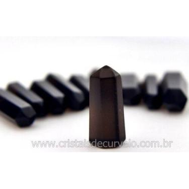 Imagem de 100 Mini Pontinha Gerador de OBSIDIANA NEGRA - Pedra Extra Lapidada - 