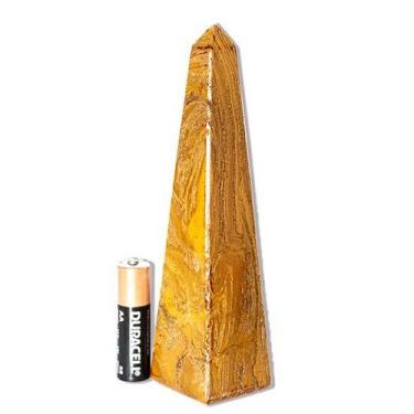 Imagem de Obelisco de Jaspe Amarelo Natural com Lapidação Manual - 14 a 15 cm - 