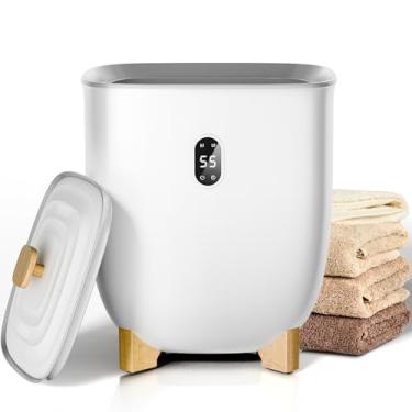 Imagem de Electactic Aquecedor de toalha de 25L, aquecedores de toalhas grandes para banheiro, aquecedor de toalha quente balde com 2 modos de aquecimento, desligamento automático, tela LCD, serve para 2