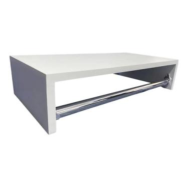 Imagem de Cabideiro Arara de Parede para Roupas 50cm Madeira MDF Guarda Roupa Closet Loja