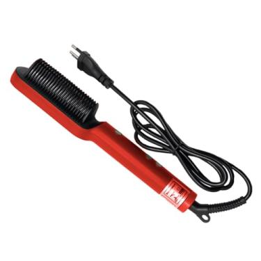 Imagem de Escova Alisadora Bivolt Vermelha Com Aquecimento Rápido E Controle De Temperatura – Alise, Modele E Dê Brilho Aos Cabelos De Forma Rápida E Segura Em Qualquer Lugar