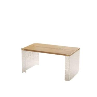 Imagem de Mesa de centro criativa e simples de acrílico, mesa de centro ao teto, varanda do chão ao teto, mesa de quarto, mesa de computador, mesa de quarto