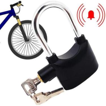 Imagem de Super Luatek Anti-Roubo cadeado grande antifurto cor preto 110db Bk-bl
