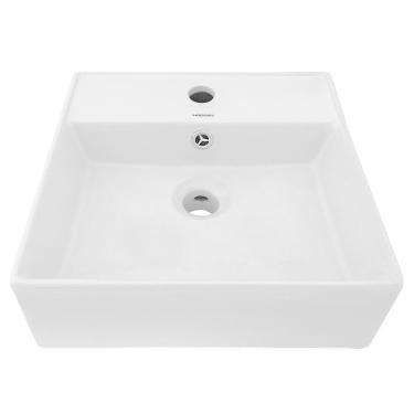 Imagem de Cuba de Apoio Quadrada Modaza Sole com Mesa, Branca