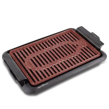 Imagem de Churrasqueira Elétrica Portátil Britânia BCQ1300 Redstone 1200W Grelha de Alumínio Anti...