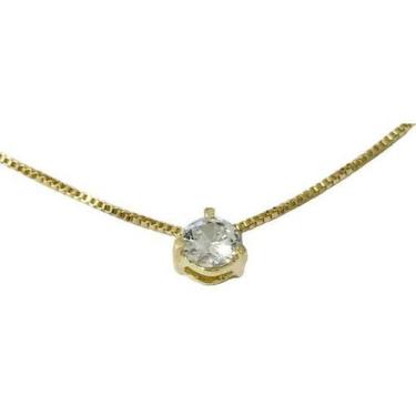 Imagem de Colar Ponto de Luz Folheado - Carlitos Joias, 45 cm