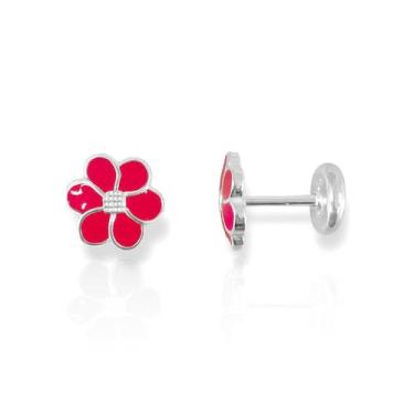 Imagem de Brinco Prata Infantil Tarraxa Baby Prata Original Delicado - Lojas La+