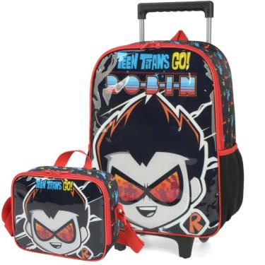 Imagem de Kit Mochila de Rodinha Escolar Jovens Titãs Luxcel Ref.37872