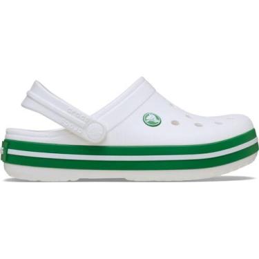 Imagem de Sandália Crocs Crocband Clog T White/Green Ivy, White, Green ivy, 28