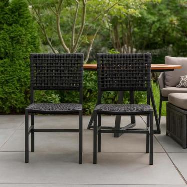 Imagem de Kit 2 Cadeiras Alumínio Corda Nautica Externo Sol Chuva Resorts Hotel 