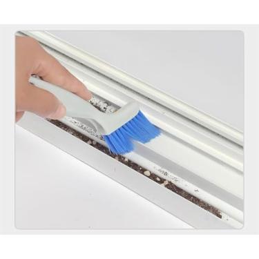 Imagem de Escova de limpeza de fendas, escova de lacuna de banheiro, pequena escova de limpeza com alça para limpeza de pia, ferramenta multifuncional de limpeza de lacunas para banheiro cozinha borda canto