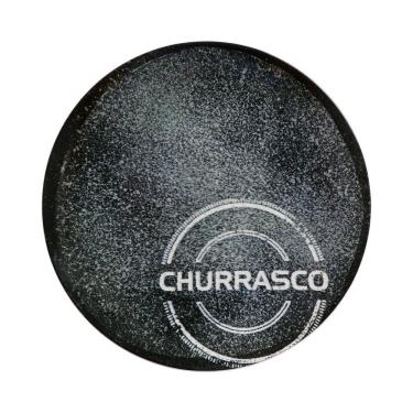 Imagem de Prato Raso Tramontina Churrasco Carbon Em Porcelana Decorada 25 Cm