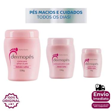 Imagem de Creme Dermopés Abelha Rainha 230g, 130g, 55g hidrata e afina os pés ra