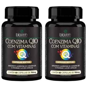 Imagem de Kit 02 ÓLEO DE COENZIMA Q10 (com Vitaminas C, E) 750mg 60 Caps Bioklein