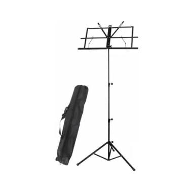 Imagem de Estante para Partituras com Base Tripé e Pedestal, Suporte Musical Dobrável e Ajustável