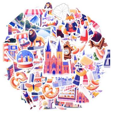 Imagem de 35 peças Cultura Alemã Festival Bávaro Oktoberfest Adesivos DIY Recompensa de Professores Adesivos Germânicos para DIY Telefone Laptop Scrapbook Bicicleta Mala Frigorífico Telefone Bagagem Laptop