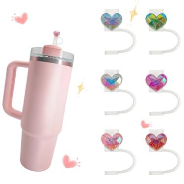 Imagem de 6 peças YKL Love Stanley Cup Capa de palha Stanley Topper Cup Acessórios Copo 1,134 g