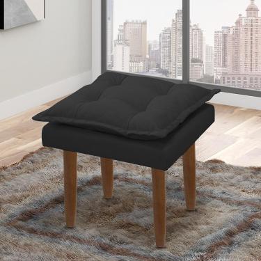 Imagem de Puff Opala Retangular Sala E Quarto Bellamado Cor:preto