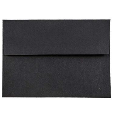 Imagem de Envelopes de linho preto de papel da JAM, 50 Per Pack, A6