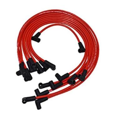 Imagem de A-Team Performance Silicone Spark Plug Wires Conjunto Acessórios de Fio Automotivo Compatível com Chevy Chevrolet GMC V6 V8 4.3L 5.0L 5.7L TBI EFI - 8 mm Vermelho