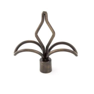 Imagem de Ponteira para varão de cortina, modelo flor de liz 28mm - Gaks, ouro v