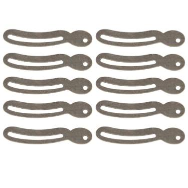 Imagem de SUNGOOYUE Pacote Com 10 Dobradiças de Suporte de Tampa Estilo retrô, Dobradiças de Suporte de Tampa Antigas - de Metal de Cobre Vintage para Prateleiras de Escritório, Compacto e Leve (Cor Bronze)