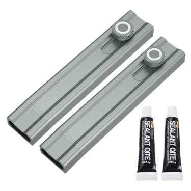 Imagem de PATIKIL 2 peças de trava de trava de barril deslizante, trava deslizante de segurança de liga de alumínio adesiva de 15 cm, ferragens de portão resistente para tela de janela de celeiro de galpão