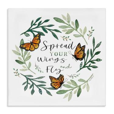 Imagem de Stupell Industries Spread Your Wings Butterflies Canvas Wall Art, design por Elizabeth Tyndall, 17 x 17
