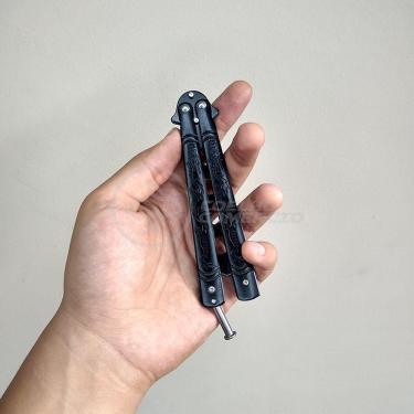 Imagem de Knife Black Butterfly Preta Borboleta Dobrável De Aço