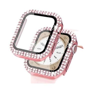 Imagem de Capa De Vidro Brilhante Para Apple Watch 44mm 45mm 41mm 40mm 42mm Séri