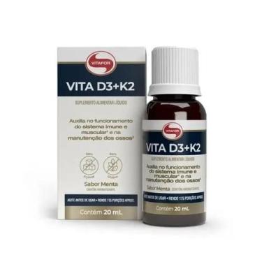 Imagem de Vita D3 + K2 Vitamina D Líquida Sabor Menta 20ml Vitafor