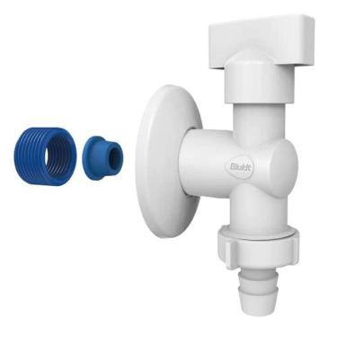 Imagem de Registro Esfera 1-2'' Branco 1-4 Volta - Torneira Multiuso Para Máquinas De Lavar E Jardins