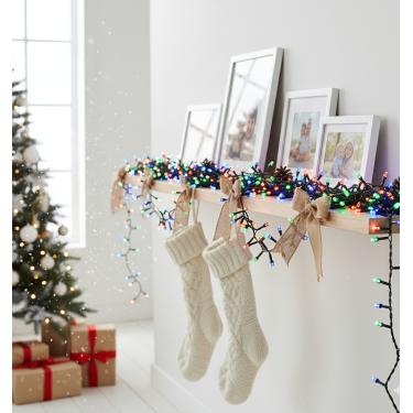 Imagem de Pisca Pisca LED Cordão 10 Metros 100 Lampadas Formato Gota Fio Cor Colorido