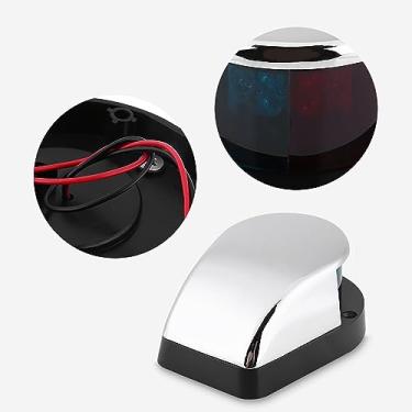Imagem de Barco Bow Signal Light, Lâmpada de Navegação LED para Yacht Marine Com Zinc Alloy Upper Cover, 12V DC, Verde e Vermelho LED Colors, 2 Mile Visibility, Fácil de Instalar