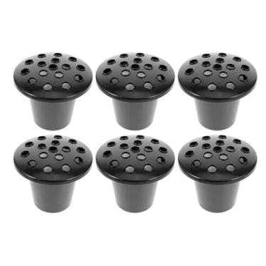 Imagem de Yardwe 6 peças de suporte de flores Memorial Day, inserções de vaso de plástico para cemitério, base de lótus para decoração de lápide ao ar livre