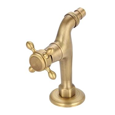 Imagem de Domary Torneira de Latão Sólido Estilo Antigo para Máquina de Lavar, Torneira de água de Alça única Vintage Com Torneira de Latão, Fácil de Instalar (torneira da máquina de lavar roupa longa)